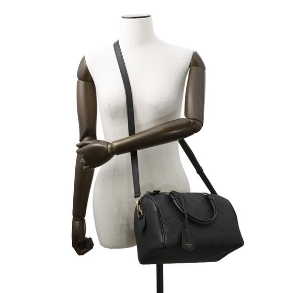 LOUIS VUITTON Speedy Bandouliere NM Size 25 Monogram Empreinte Leather Noir - Picture 4 of 16